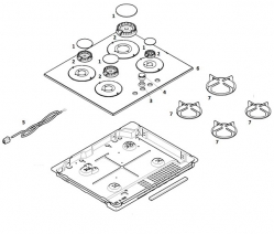 Запчасти для монтажа варочных поверхностей, кухонных плит