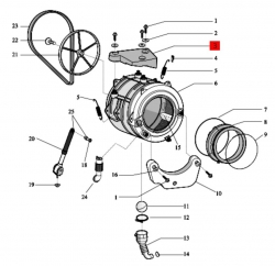 Противовес верхний 297257 стиральной машины Ariston/Indesit