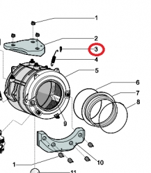 Накладка 141682 пружины бака Ariston/Indesit