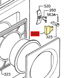 Ручка люка 1242060000 Electrolux/Zanussi