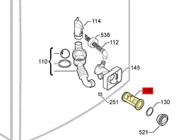 Сливной фильтр 1260672009 стиральных машин Aeg/Electrolux/Zanussi