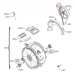 Шкив пластиковый 1084895075 стиральной машины AEG/Electrolux/Zanussi