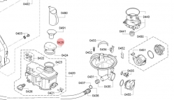 Крышка бункера для соли 611319 посудомоечной машины Bosch/Siemens