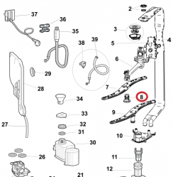 Фиксатор верхнего импеллера 256830 посудомоечной машины Ariston/Indesit