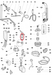 Фиксатор нижнего импеллера 075111 посудомоечной машины Ariston/Indesit