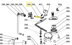 Фиксатор верхнего импеллера 480140101543 посудомоечной машины Whirlpool