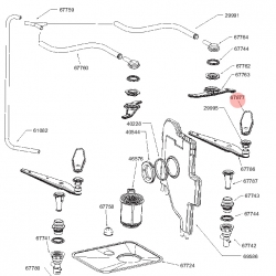 Импеллер 064570075 нижний посудомоечной машины Smeg/Gorenje