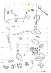 Клапан подачи воды 273883 посудомоечной машины Ariston/Indesit 1*180