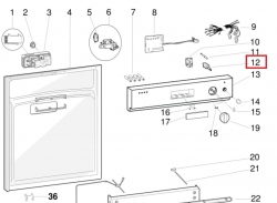 Кнопка 142650 посудомоечной машины Ariston/Indesit