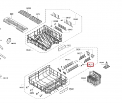 Клипсы корзины 632372 посудомоечной машины Bosch/Siemens 8шт.