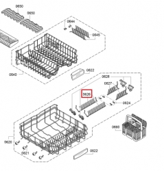 Вставка левая 645101 нижней корзины посудомоечной машины Bosch/Siemens