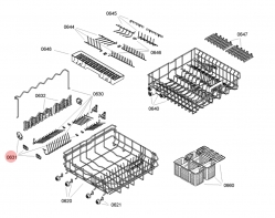 Комплект держателей 428344 посудомоечной машины Bosch/Siemens