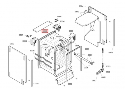 Защитная пластина от пара 00357327 для посудомоечной машины Bosch/Siemens