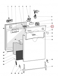 Панель 080526 посудомоечной машины Ariston/Indesit