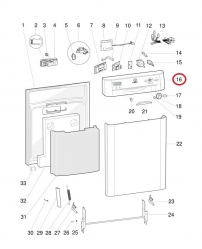 Панель 144076 посудомоечной машины Ariston/Indesit