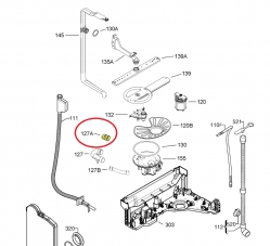 Патрубок 1119165007 посудомоечной машины AEG/Electrolux/Zanussi