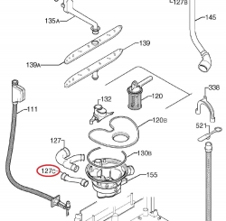 Патрубок 1526981012 посудомоечной машины AEG/Electrolux/Zanussi