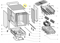 Опора фиксаторов коромысел 282807 посудомоечной машины Ariston/Indesit