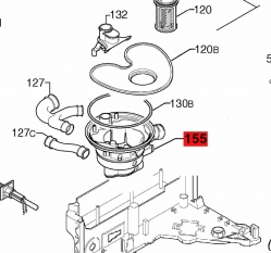 Поддон 1527955031 посудомоечной машины AEG/Electrolux/Zanussi