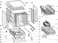 Опорный штырь колеса 257142 посудомоечной машины Ariston/Indesit/Whirlpool (1шт.)