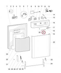 Ручка двери 142863 посудомоечной машины Ariston/Indesit