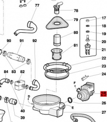 Помпа Plaset 090537 посудомоечной машины Ariston/Indesit, 22W