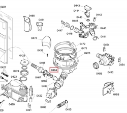 Уплотнитель 187153 сливного насоса посудомоечной машины Bosch/Siemens