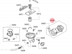 Циркуляционный насос 755078 посудомоечной машины Bosch/Siemens