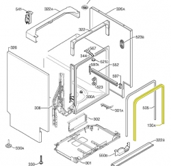 Уплотнитель 1171265232 посудомоечной машины AEG/Electrolux/Zanussi