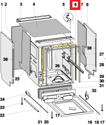 Уплотнитель 141316 посудомоечной машины Ariston/Indesit