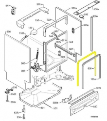 Уплотнитель 1526715204 посудомоечной машины Electrolux/Zanussi