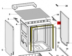 Уплотнитель 256570 посудомоечной машины Ariston/Whirlool