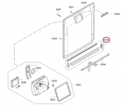 Уплотнитель нижний 668079 посудомоечной машины Bosch/Siemens