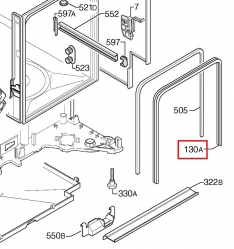 Уплотнитель 1171265026 посудомоечной машины AEG/Electrolux/Zanussi