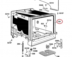 Уплотнитель 1551174004 посудомоечной машины AEG/Electrolux/Zanussi