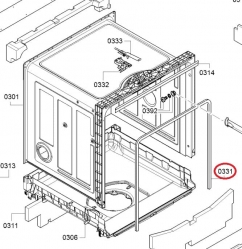 Уплотнитель 659248 посудомоечной машины Bosch/Siemens