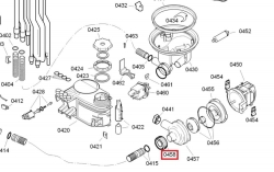 Уплотнитель 171598 насоса посудомоечной машины Bosch/Siemens