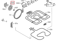 Крыльчатка вентилятора 3581960980 духовки AEG/Electrolux/Zanussi