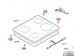 Крепеж 174981 варочной панели Bosch/Siemens/Neff
