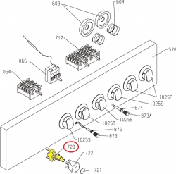 Кнопка поджига 273757 для плиты Asko/Gorenje