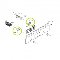 Зажим ручки для духового шкафа Bosch/Siemens - 10004592