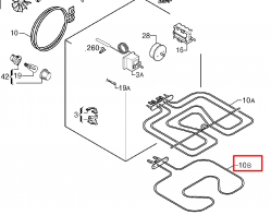 Нижний тэн духовки Electrolux, 1000W - 3570635015