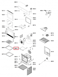 Тэн 488000526533 для духовки Ariston/Indesit/Whirlpool нижний, 1150W