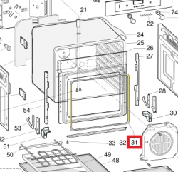 Уплотнитель 081579 двери духовки Ariston/Indesit, 300x400