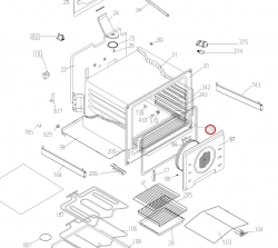 Уплотнитель двери духовки 255900008 Beko