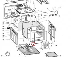 Уплотнитель 111687 двери духовки Ariston/Indesit