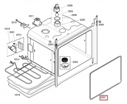 Уплотнитель двери 754066 духовки Bosch/Siemens