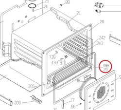 Уплотнитель двери 255100045 духовки Beko