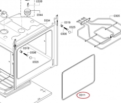 Уплотнитель двери 626168 духовки Bosch/Siemens