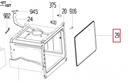 Уплотнитель 455300001 двери духовки Beko